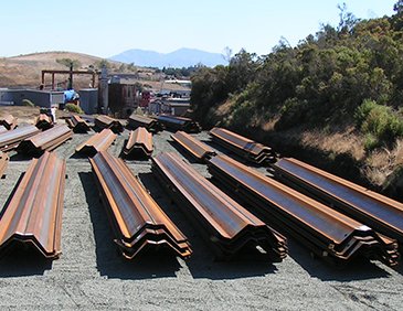 What are steel piles?