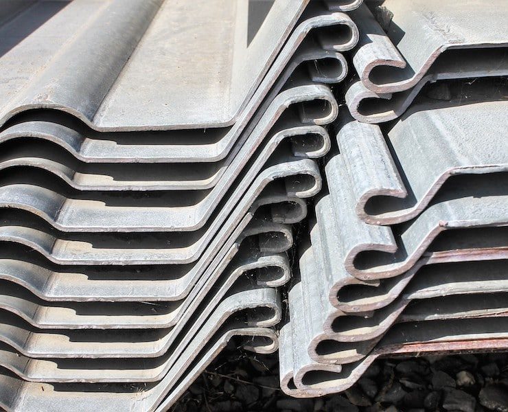 What is the steel sheet pile construction?